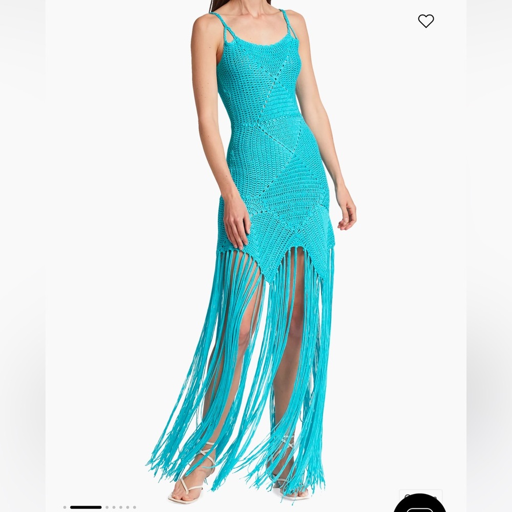 Line & Dot Wanderer Crochet Fringe Maxi